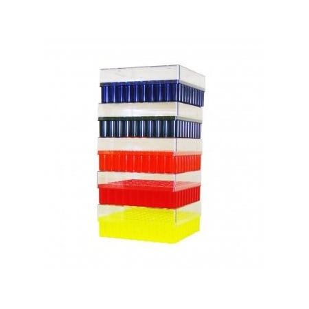 Scientific Specialties Cryo-Freeze Storage Box, 100 Capacity, Vented, Assorted, 5/pk, 5PK 145900